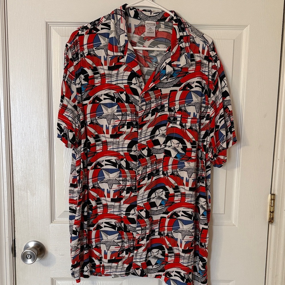 Marvel Star Pattern Red and Blue Shirt